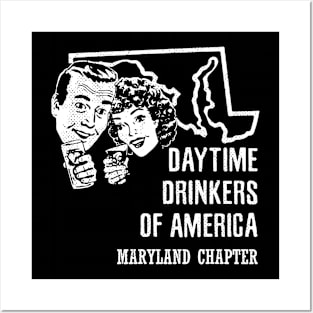 Maryland Daytime Drinkers Shirt Beer Wine Alcohol Funny Gift Posters and Art